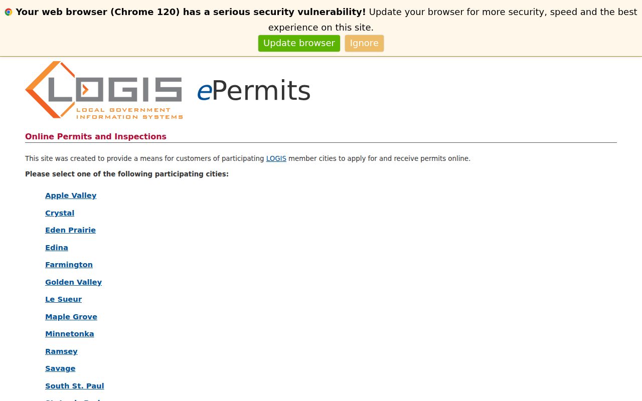 Edina street directory building permit portal