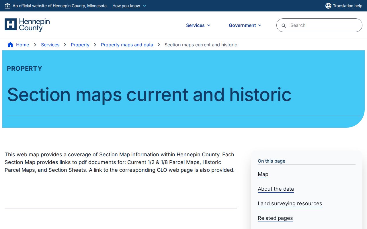 Edina previous residents historic Hennepin County section maps