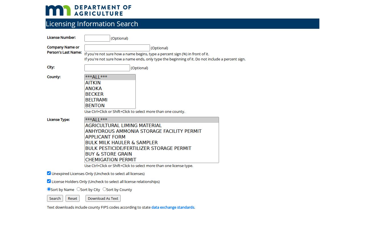 Edina residents directory Minnesota agriculture license search